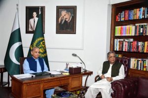 Prime Minister Muhammad Shehbaz Sharif chairs a meeting regarding recent monsoon rains and reviews progress of relief andrehabilitation activities