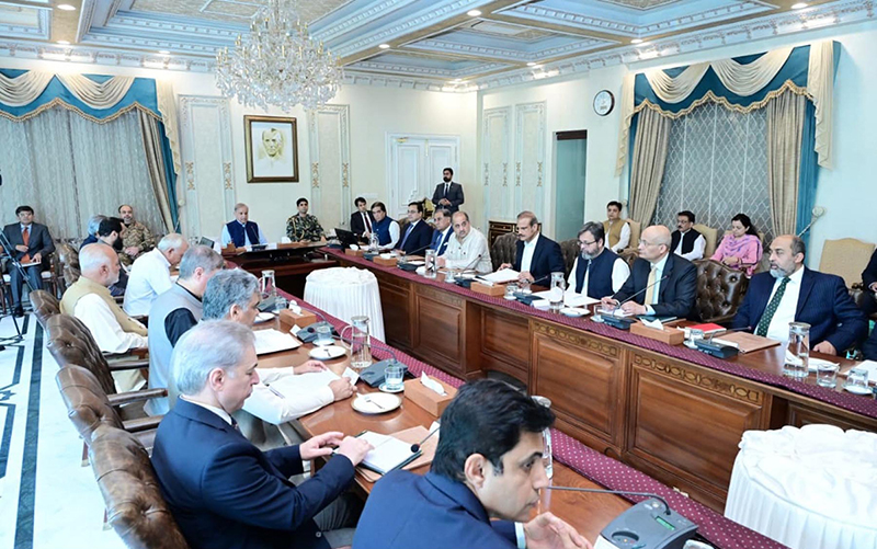 Prime Minister Muhammad Shehbaz Sharif chairs an emergency meeting on fire incident at PIMS Hospital