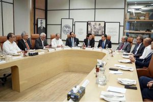 Federal Minister for Petroleum Ali Pervaiz Malik in meeting with the leadership of the Overseas Investors Chamber of Commerce and Industry (OICCI)