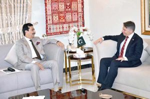 Ambassador of Portugal to Pakistan, H.E. Paulo Miguel Guedes Dominguez called on Chairman Senate, Syed Yousuf Raza Gilani at his residence