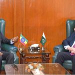 Federal Minister for National Food Security and Research Rana Tanveer Hussain chairs a high-level meeting with Ethiopian Ambassador to Pakistan H.E. Dr. Oumer Hussein Oba to discuss strengthening bilateral cooperation in agriculture, livestock, food security, trade, investment and technology transfer