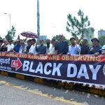 India’s Independence Day is being observed as a “Black Day” under the auspices of the All Parties Hurriyat Conference (APHC) and the Jammu and Kashmir Liberation Cell, with a protest demonstration outside the National Press Club