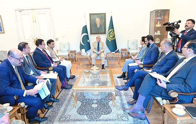 Federal Minister for Petroleum, Ali Pervaiz Malik calls on Prime Minister Muhammad Shehbaz Sharif. Federal Minister for Information Attaullah Tarar, Federal Minister for Economic Affairs Ahad Khan Cheema, Federal Minister for Climate Change Dr. Musadik Malik and MNA Hamza Shehbaz also present in the meeting