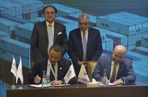 Federal Minister for Finance and Revenue, Senator Muhammad Aurangzeb witnessing the signing ceremony of ICIEC Reinsurance Agreement organized under the aegis of the Export-Import Bank of Pakistan (EXIM Bank).