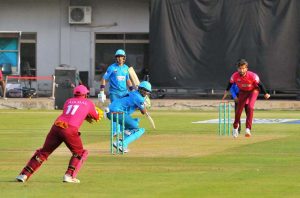 Players in action during the National Champions Cup 2026–27 match between Pakistan Whites and Pakistan Gold at Multan Cricket Stadium