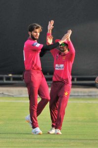 Players in action during the National Champions Cup 2026–27 match between Pakistan Whites and Pakistan Gold at Multan Cricket Stadium