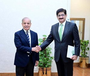Chief Minister Sindh Syed Murad Ali Shah calls on Prime Minister Muhammad Shehbaz Sharif.