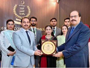 A 23-member delegation of Group No. 10 of the 54th Common Training Programme of the Civil Services Academy, Lahore, visiting Islamabad as part of a study tour, visited the Federal Constitutional Court of Pakistan