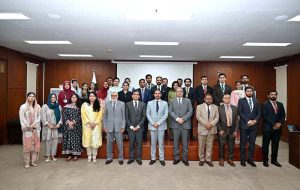 A 23-member delegation of Group No. 10 of the 54th Common Training Programme of the Civil Services Academy, Lahore, visiting Islamabad as part of a study tour, visited the Federal Constitutional Court of Pakistan