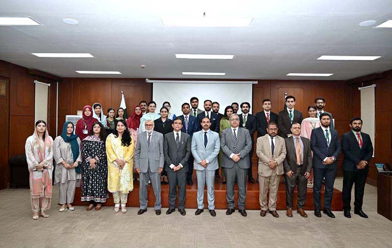 A 23-member delegation of Group No. 10 of the 54th Common Training Programme of the Civil Services Academy, Lahore, visiting Islamabad as part of a study tour, visited the Federal Constitutional Court of Pakistan