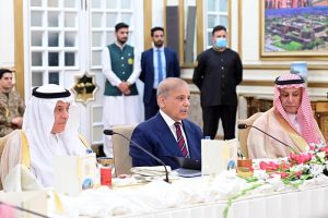 Prime Minister Muhammad Shehbaz Sharif hosts a reception for the Kingdom of Saudi Arabia's Minister of Environment, Water and Agriculture H.E. Engineer Abdulrahman bin Abdulmohsen al-Fadley