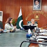 Federal Minister for Law & Justice Senator Azam Nazeer Tarar chairs a meeting of the committee reviewing the Right of Way provisions under the Pakistan Telecommunication (Re-organization) Amendment Bill 2026, with Federal Minister for Information Technology and Telecommunication Shaza Fatima and senior officials of the Ministry of Law & Justice and Ministry of IT & Telecommunication in attendance