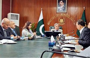 Federal Minister for Law & Justice Senator Azam Nazeer Tarar chairs a meeting of the committee reviewing the Right of Way provisions under the Pakistan Telecommunication (Re-organization) Amendment Bill 2026, with Federal Minister for Information Technology and Telecommunication Shaza Fatima and senior officials of the Ministry of Law & Justice and Ministry of IT & Telecommunication in attendance