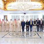 Prime Minister Muhammad Shehbaz Sharif in a group photo with the Kingdom of Saudi Arabia's Minister of Environment, Water and Agriculture H.E. Engineer Abdulrahman bin Abdulmohsen al-Fadley