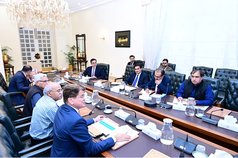 Federal Minister for Economic Affairs Ahad Cheema chairs a meeting on reforms in the construction sector