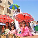 Children participate in an Eid-e-Milad-un-Nabi (PBUH) rally organized by Markazi Jamat Ahle Sunnat Pakistan
