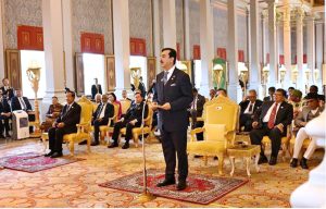 Chairman Senate of Pakistan and Founding Chairman of the Inter-Parliamentary Speakers' Conference (ISC), Syed Yousaf Raza Gilani, speaking the Royal Audience at the Throne Hall of the Royal Palace on the sidelines of the 2nd Inter-Parliamentary Speakers' Conference