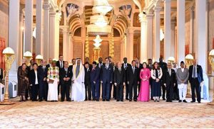 Chairman Senate of Pakistan and Founding Chairman of the Inter-Parliamentary Speakers' Conference (ISC), Syed Yousaf Raza Gilani, speaking the Royal Audience at the Throne Hall of the Royal Palace on the sidelines of the 2nd Inter-Parliamentary Speakers' Conference