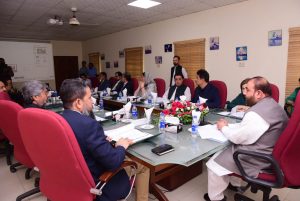 Aurangzeb Khan Khichi, Federal Minister for National Heritage & Culture, and Chairman (QMMB ) Chairing a 102nd Meeting of the Quaid-i-Azam Mazar Management Board (QMMB) .