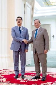 Chairman Senate of Pakistan and Founding Chairman of the Inter-Parliamentary Speakers' Conference (ISC), Syed Yousaf Raza Gilani led a delegation of ISC speakers for a courtesy call on the Prime Minister Of Cambodia, Samdech Moha Borvor Thipadei Hun Manet at the Peace Palace