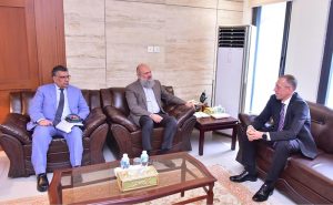 Ambassador of Belarus to Pakistan Andrei Metelitsa meets with Federal Minister for Commerce Jam Kamal Khan in Islamabad to discuss bilateral trade, labour cooperation and preparations for the upcoming Joint Ministerial Commission.