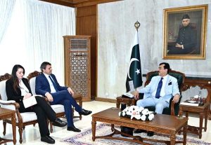 Acting President Syed Yousuf Raza Gilani in a meeting with the Ambassador of Italy Ugo Ciarlatani at Aiwan-e-Sadr.