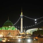 An attractive view of Data Darbar decorated with colorful lights in connection with 983 Urs Celebration Of Data Ali Hajveri(RA) as a large number of people arrives to attend the three day Urs celebration of renowned Sufi Data Gunj Buksh