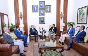 Sindh Chief Minister Syed Murad Ali Shah exchanges views with Spanish Ambassador Carlos Aragón Gil de la Serna at CM House.
