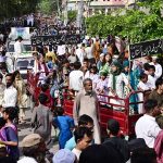 Large number of people participant in a rally celebrating Eid Milad-un-Nabi, the birth anniversary of Prophet Muhammad (PBUH)