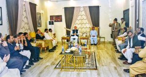 Prime Minister Muhammad Shehbaz Sharif visits the residence of Deputy Speaker Punjab Assembly Malik Zaheer Iqbal Channar to offer condolences for the demise of his father, MNA and Former Provincial Minister Malik Muhammad Iqbal Channar.