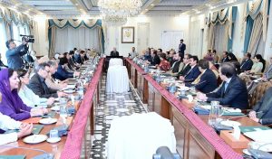 Prime Minister Muhammad Shehbaz Sharif chairs the Federal Cabinet Meeting.