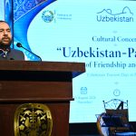 Federal Minister for National Heritage and Culture, Aurangzeb Khan Khichi, addressing a special cultural concert, “Uzbekistan-Pakistan: Melodies of Friendship and Brotherhood,” hosted by the Embassy of the Republic of Uzbekistan in Pakistan to mark the 35th Anniversary of the Independence of Uzbekistan at PNCA