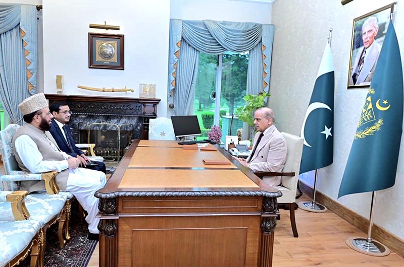 Federal Minister for Religious Affairs and Interfaith Harmony Sardar Muhammad Yousaf calls on Prime Minister Muhammad Shehbaz Sharif