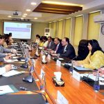 Federal Minister for Finance and Revenue, Senator Muhammad Aurangzeb, chairing a meeting of the Sub-Committee on Rightsizing of the Federal Government at the Finance Division