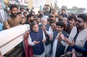 Federal Minister for Railways Muhammad Hanif Abbasi is visiting Jhang Saddar Railway Station during its upgradation and inauguration of Sandal Express Train.