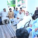 Minister of State for Planning and Development Chaudhry Armaghan Subhani listens to the problems and concerns of people at his Dera Vario