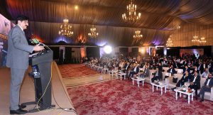 indh Chief Minister Syed Murad Ali Shah addresses the Mining Technical Conference 2026, highlighting the importance of investment, technology, innovation and sustainable development in Pakistan's mining sector, at a local hotel.