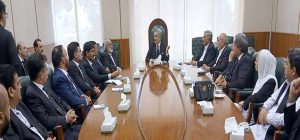 Chief Justice of Pakistan/Chairman, National Judicial (Policy Making) Committee (NJPMC), in a consultative meeting with a delegation of the Khyber Pakhtunkhwa Bar Council, led by its Vice Chairman and comprising members representing various districts of the province, at the Supreme Court of Pakistan, Branch Registry
