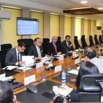 Federal Minister for Finance and Revenue, Senator Muhammad Aurangzeb, chairing the second meeting of the Access to Finance Steering Committee at the Finance Division