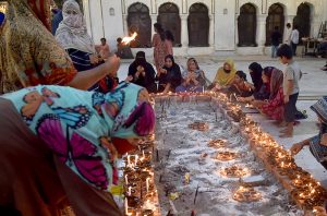 A large number of people attend the 403rd Urs celebration at the shrine of Sufi saint Hazrat Mian Mir Darbar.
