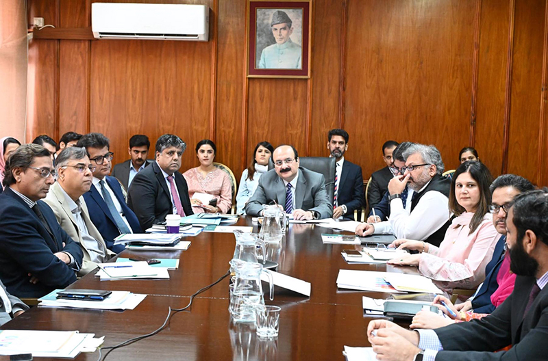 Chairman Prime Minister’s Youth Programme Rana Mashhood Ahmad Khan at the first meeting of the National Coordination Committee on National Youth Employment Policy (NYEP)