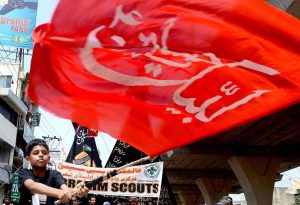 Security personnel remain on high alert as authorities deploy strict security measures to ensure the safety of mourners during the Chehlum procession commemorating the martyrdom of Hazrat Imam Hussain (RA) at Raja Bazar in the twin cities.