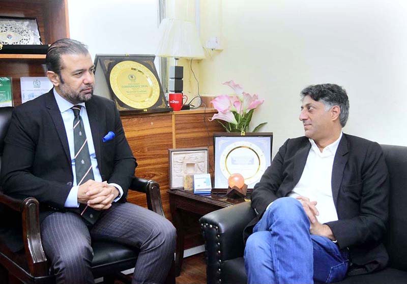 Advisor to the Finance Minister, Khurram Shehzad meeting with Pakistan Business Council (PBC) leadership at the Finance Division to discuss investment, privatization and economic reforms