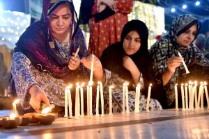 A large number of people attend the 403rd Urs celebration at the shrine of Sufi saint Hazrat Mian Mir Darbar.