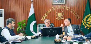 Federal Minister for Law, Justice and Human Rights Senator Azam Nazeer Tarar, alongside Federal Minister for Finance and Revenue, Senator Muhammad Aurangzeb, chairs a high-level meeting on the Real Estate Regulatory Authority (RERA)