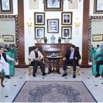 Sindh Chief Minister Syed Murad Ali Shah meets with Federal Minister for Railways Muhammad Hanif Abbasi at the CM House to discuss the expansion and modernization of railway services and infrastructure in Sindh