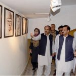 Director General (DG) of the Faisalabad Development Authority (FDA), Muhammad Asif Chaudhry is visiting after inaugurate photo exhibition during a ceremony to celebrate Independence Day at Arts Council