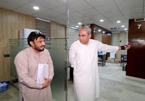 Federal Minister for Interior, Mohsin Naqvi visiting NADRA mega center