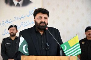 Chief Minister Gilgit-Baltistan Amjad Hussain addresses a ceremony held in connection with Youm-e-Istehsal Kashmir, reaffirming Pakistan's solidarity with Kashmiri people of Indian Illegally Occupied Jammu and Kashmir (IIOJK). APP/TZD/SSH