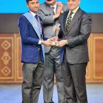 Prime Minister Muhammad Shehbaz Sharif presents awards to high achievers at the International Youth Day ceremony